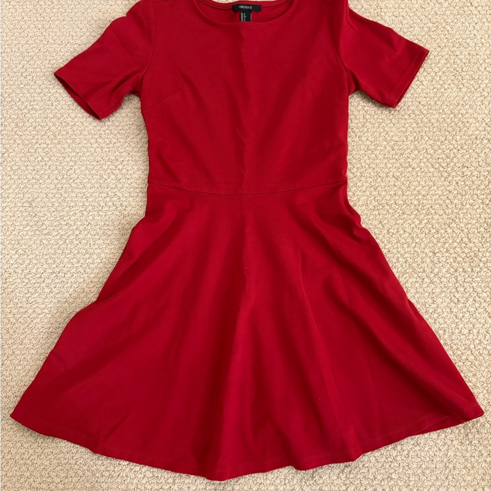 Red Short Sleeve Dress